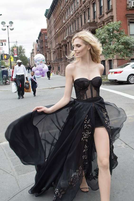 black corset dress - Anthropologie Dresses - Anthropologie Morphine Fashion Madonna Strapless Tiered Tulle Asymmetric Dress