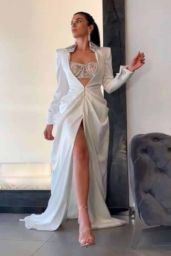 White Dress & Lace Corset