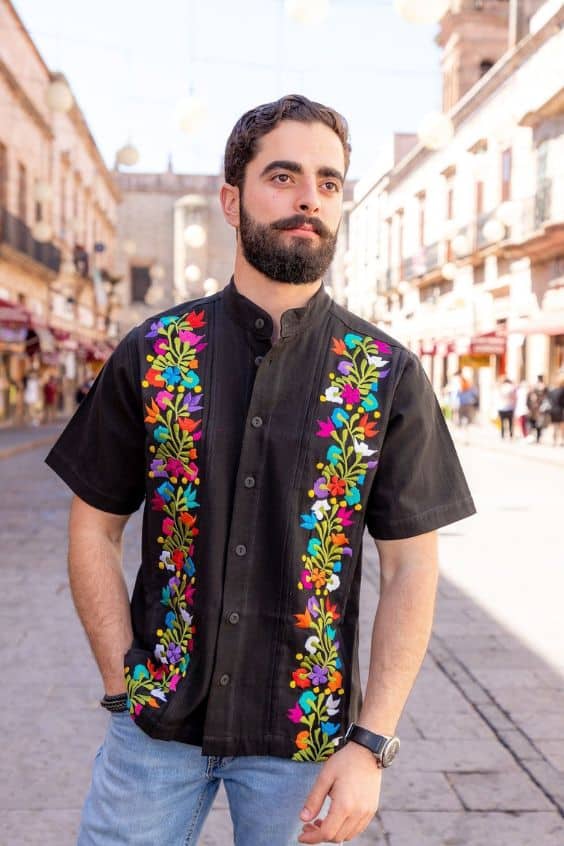 Men Mexican Dress Shirts -  mexican dress shirts