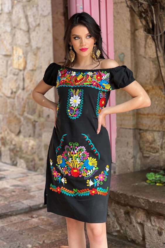 Mexican Dress Wedding - mexican wedding dress with embroidered flowers