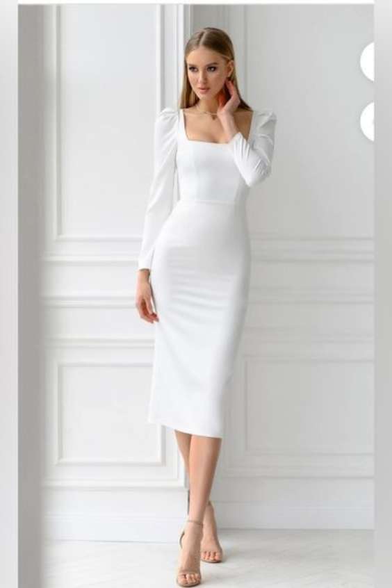 White Satin Dress