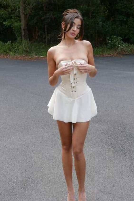 white corset dress - white corset dress cottagecore