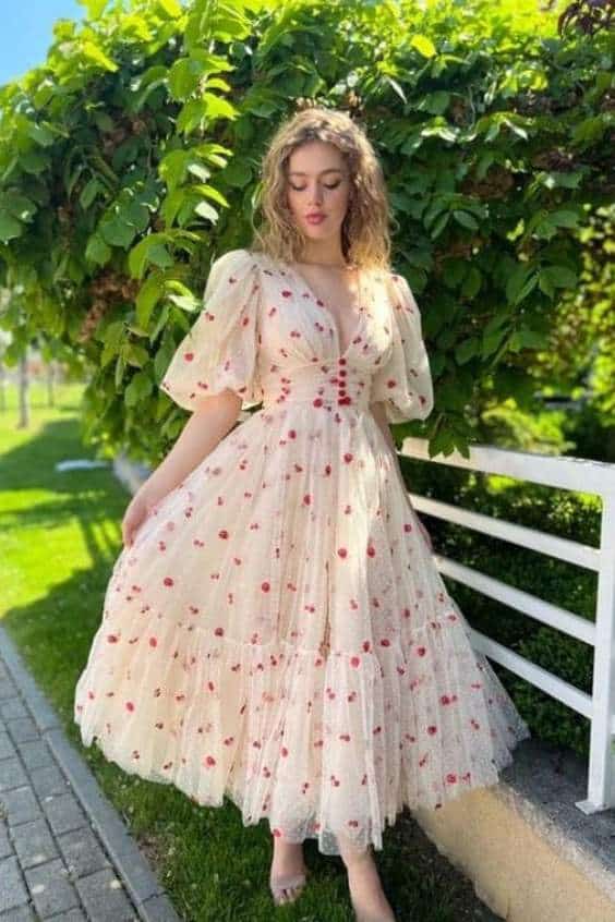 Prom Dress - Cottagecore Dress - Vintage Fairy Dress - Victorian Dress - fairy tale romantic princess dress, bridesmaid dress