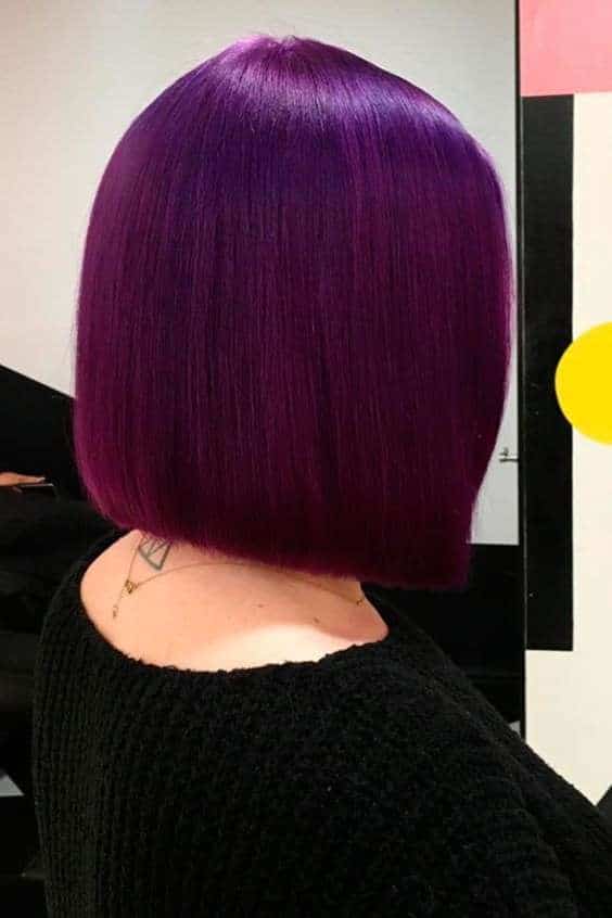 Black and Purple Hair Short - black to dark purple ombre short hair