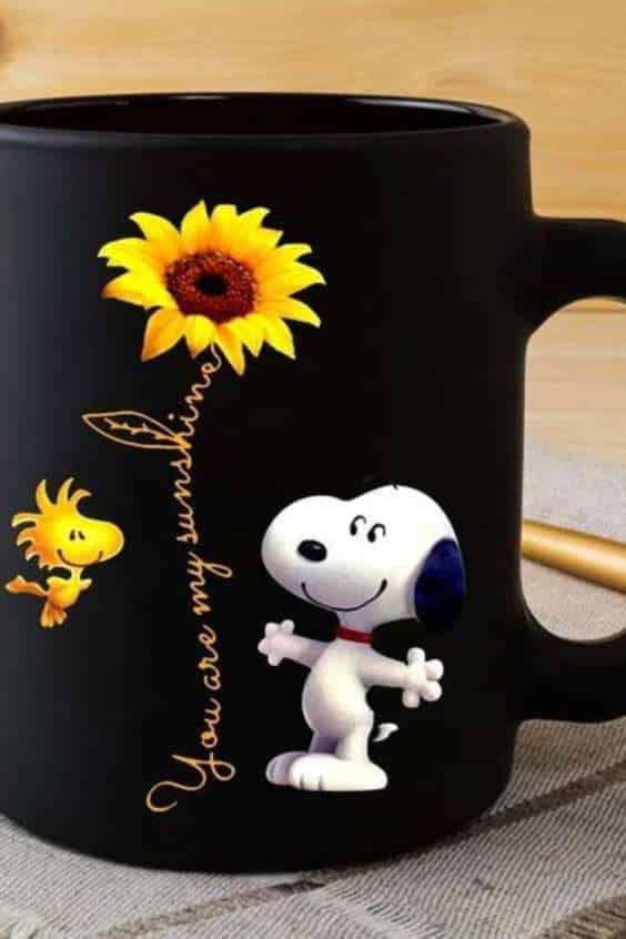 New Gift Funny and Woodstock You are My Sunshine Sunflower Ceramic Coffee Mug