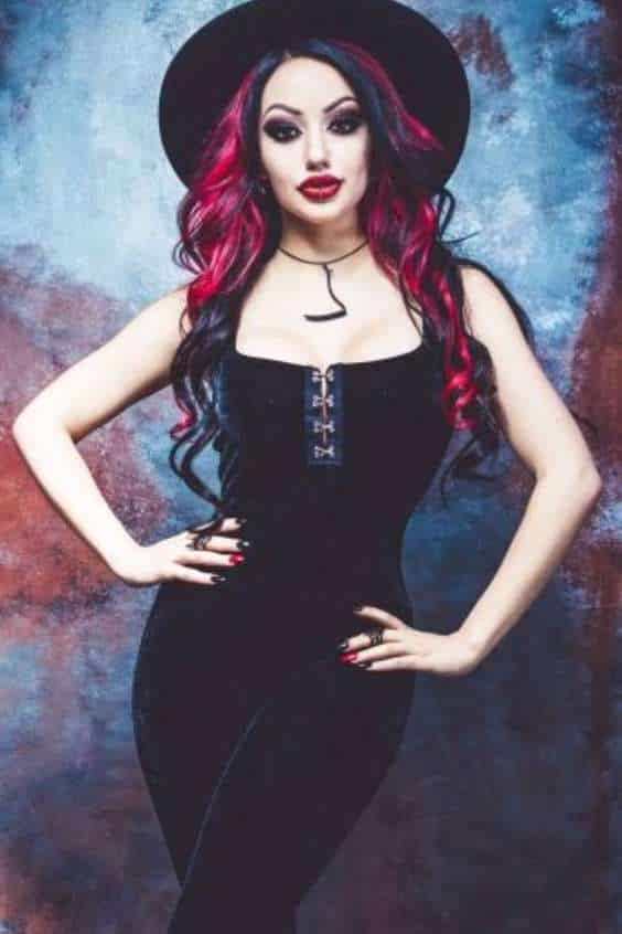 Long Black and Red Hair - burgundy red black hair