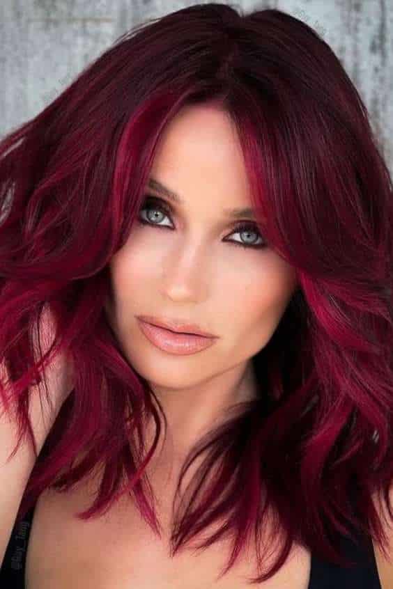 Short Black and Red Hair - short black hair with red underneath