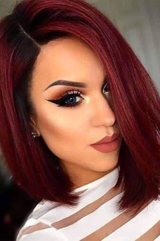 Short Black and Red Hair - ombre black and red hair