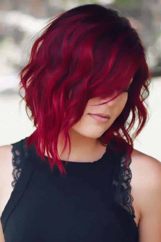 Short Black and Red Hair - short black hair with red streaks