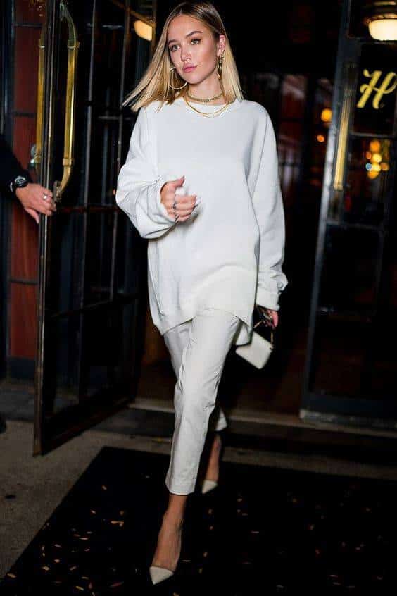 Celebrity Winter White Outfits