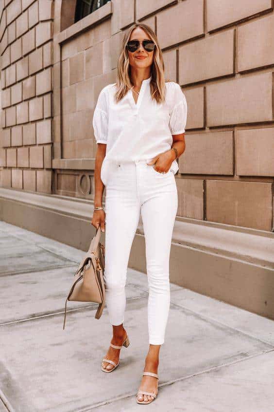 White on White Summer Outfit