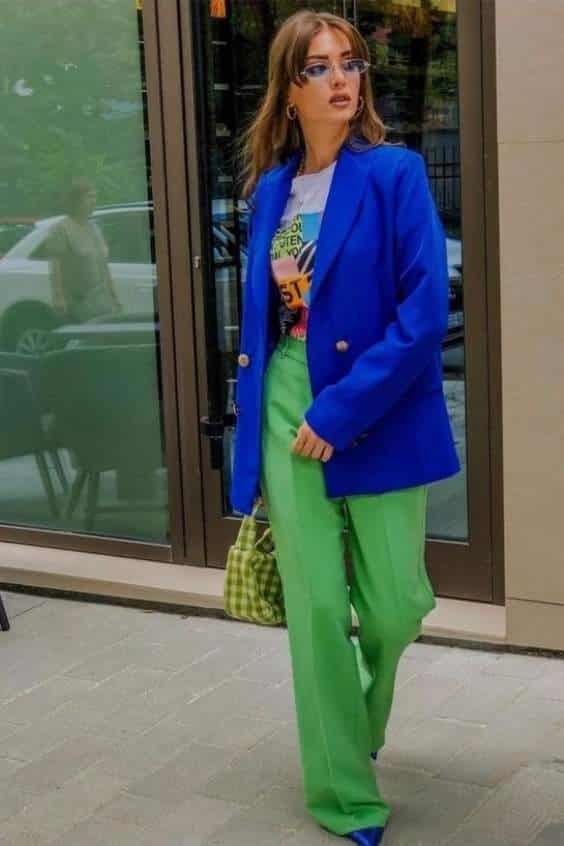 Showgoers Experimented with Color Blocking On Day 3 of Paris Fashion Week