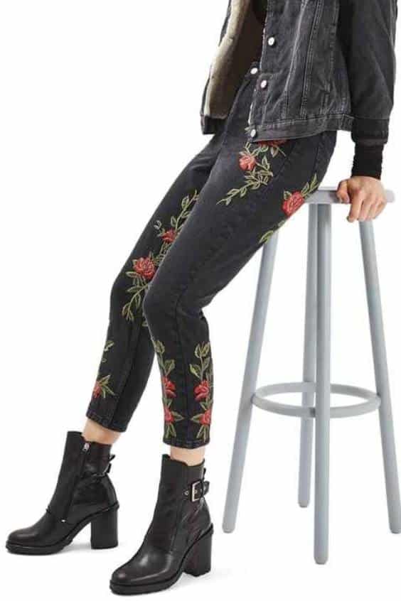 Embroidered Jamie Jeans