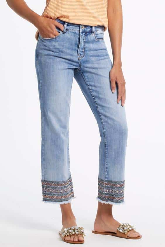 Tribal Embroidered Jeans