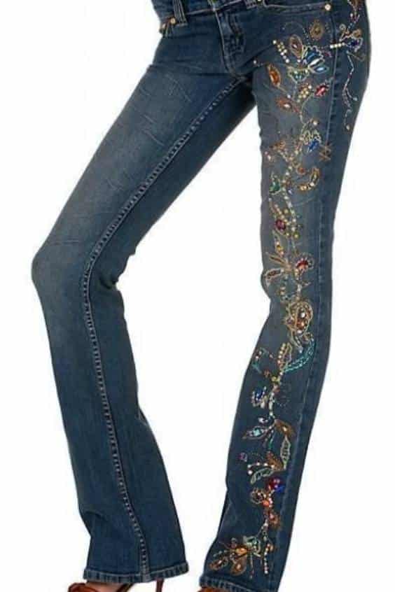 Luxury Embroidered Jeans for Women