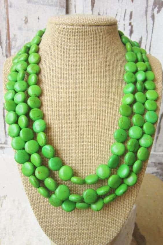 Apple Green Turquoise Statement Necklace