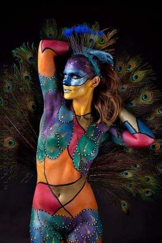 Peacock Body Paint
