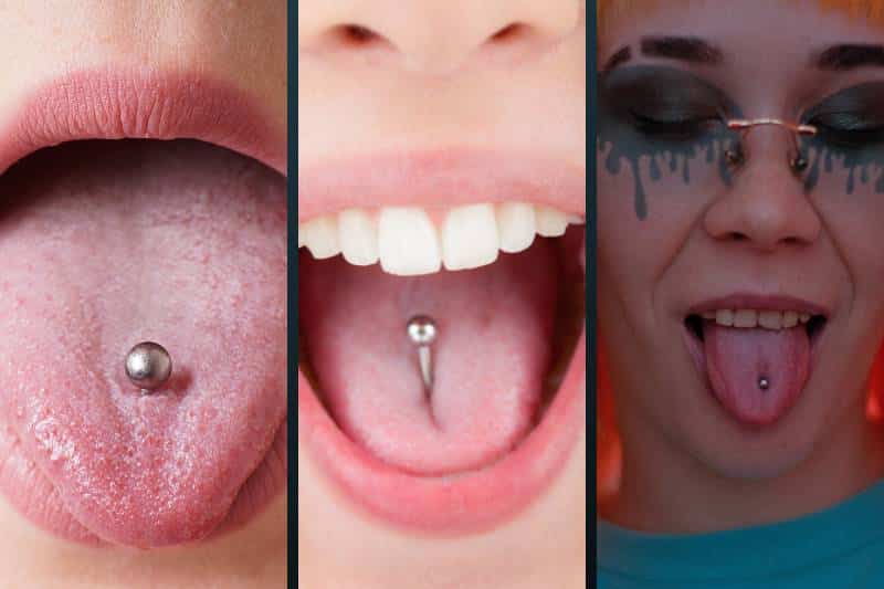Oral piercing - 	Tongue piercing