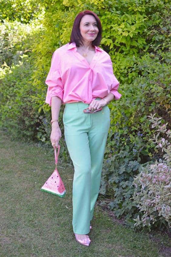 Pastel Pink and Green