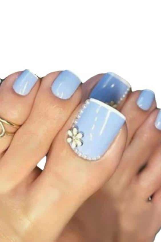Baby Blue Toe Nail Designs
