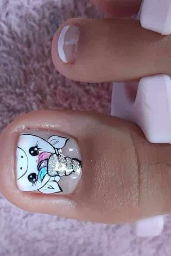 Beautiful Unicorn Nail Designs For Toes
