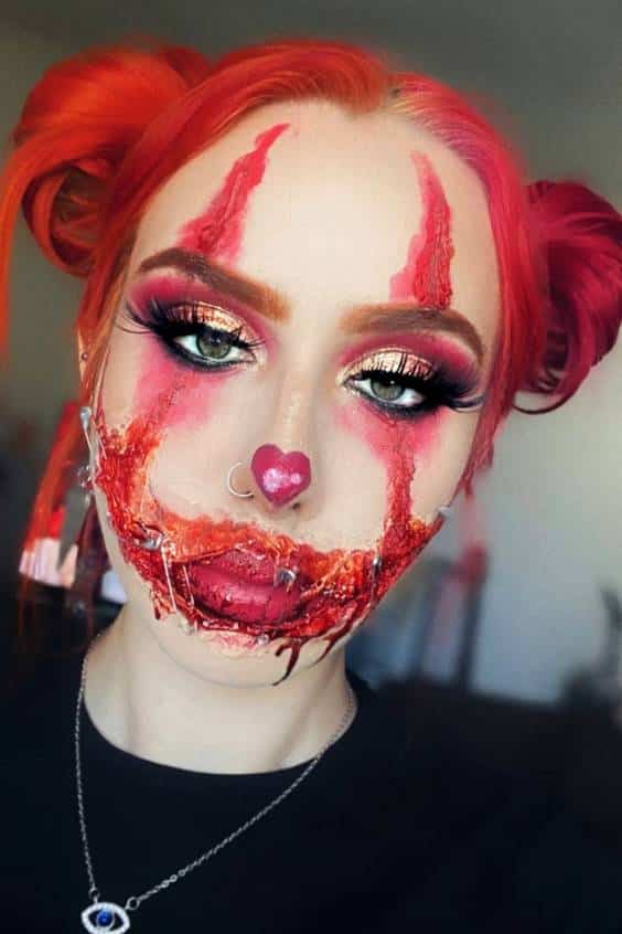 Clown Makeup with stitches